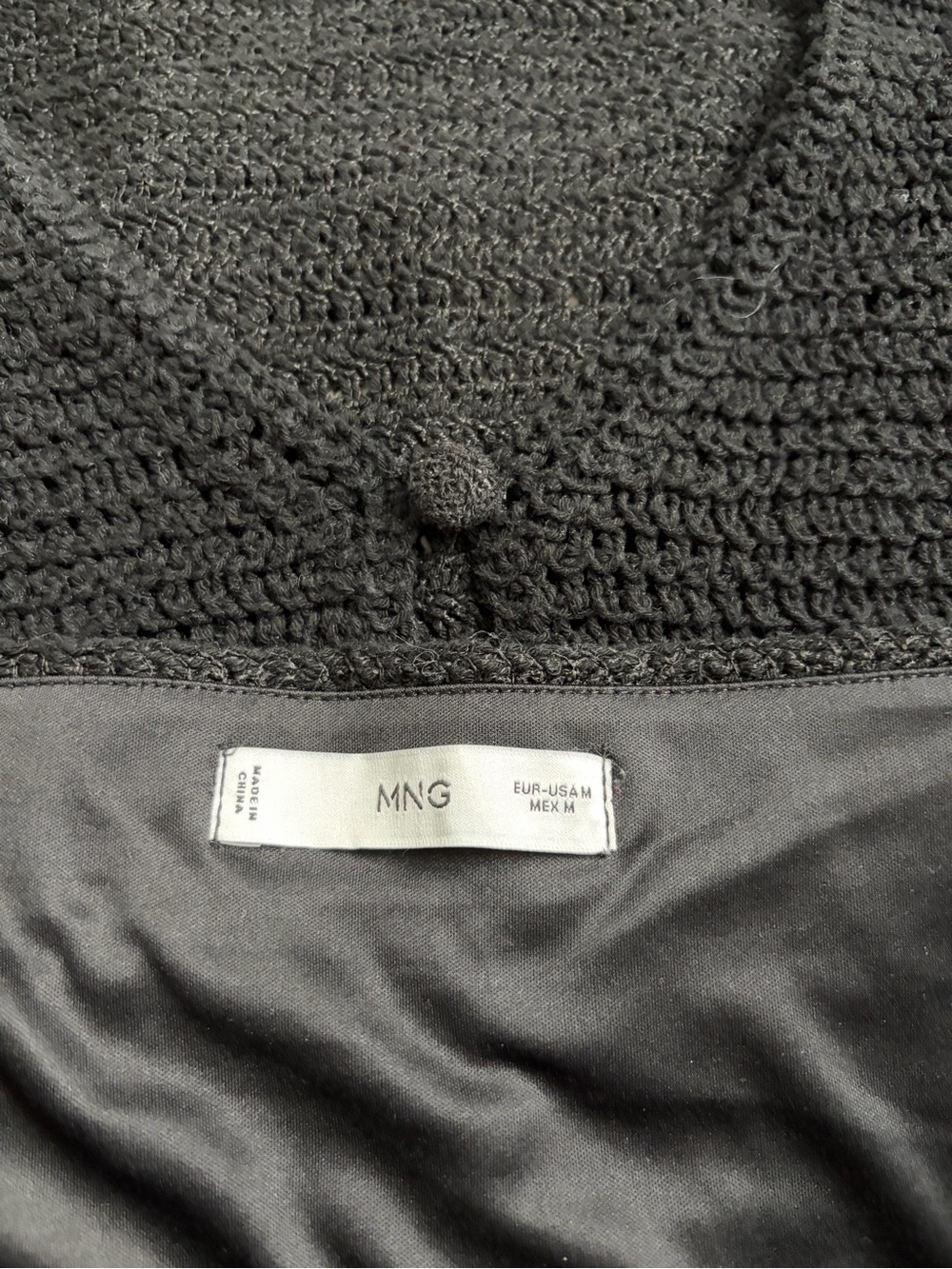 Mango Black Crochet Two-Piece Set with Cream Trim - Picture 8 of 8